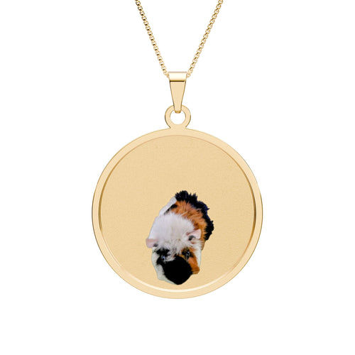 Round Photo Pendant Necklace — Personalized Pet Portrait Keepsake