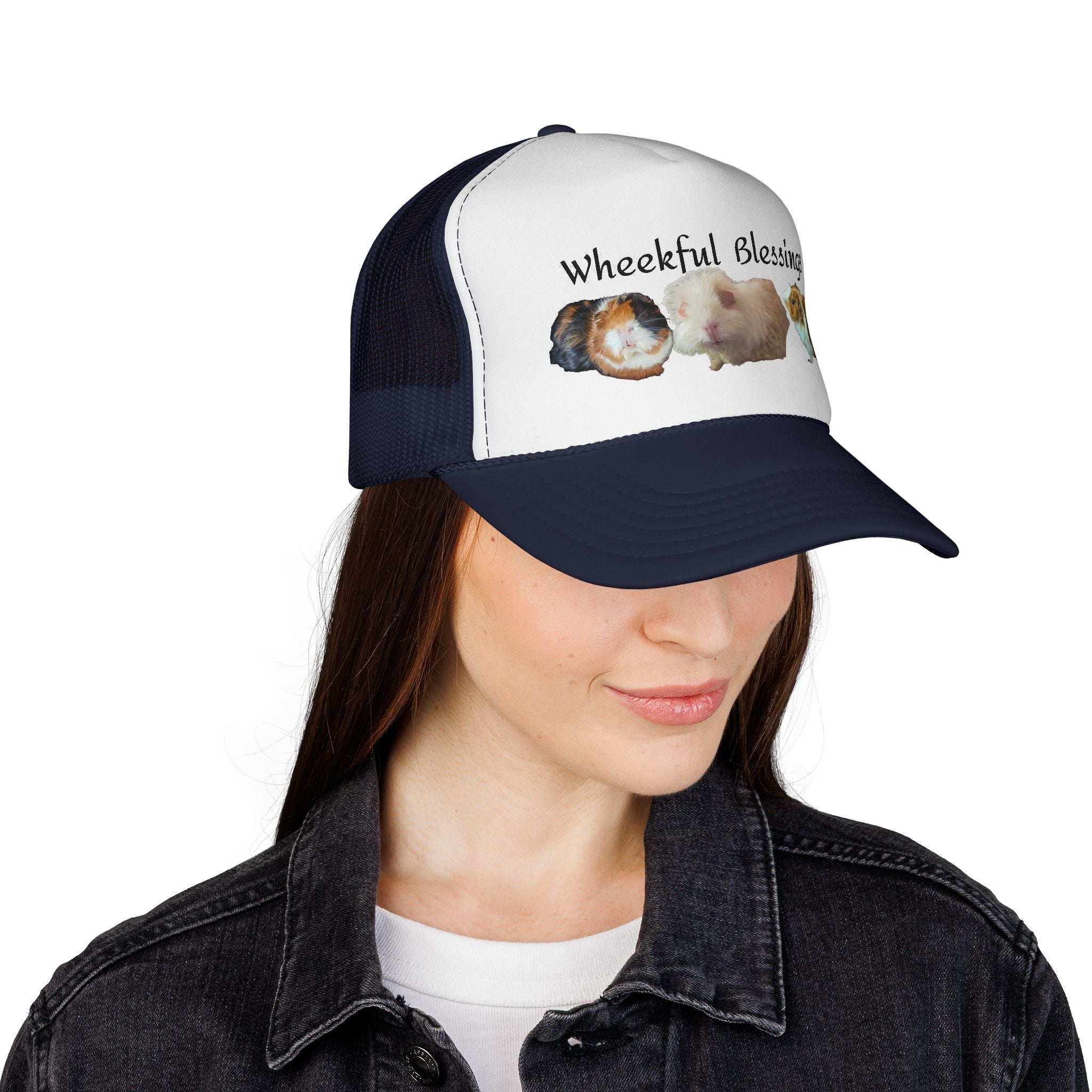 Trucker Cap - "Wheekful Blessings" Guinea Pig Design