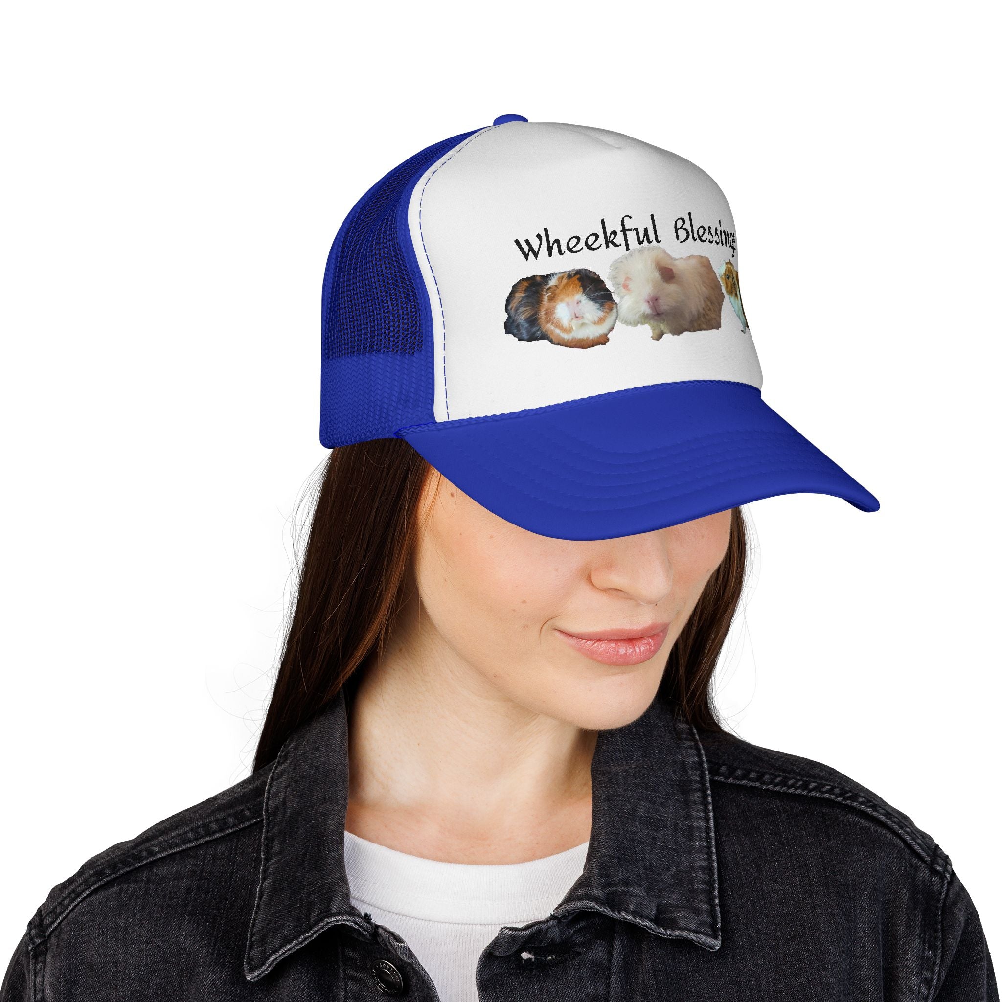 Trucker Cap - "Wheekful Blessings" Guinea Pig Design