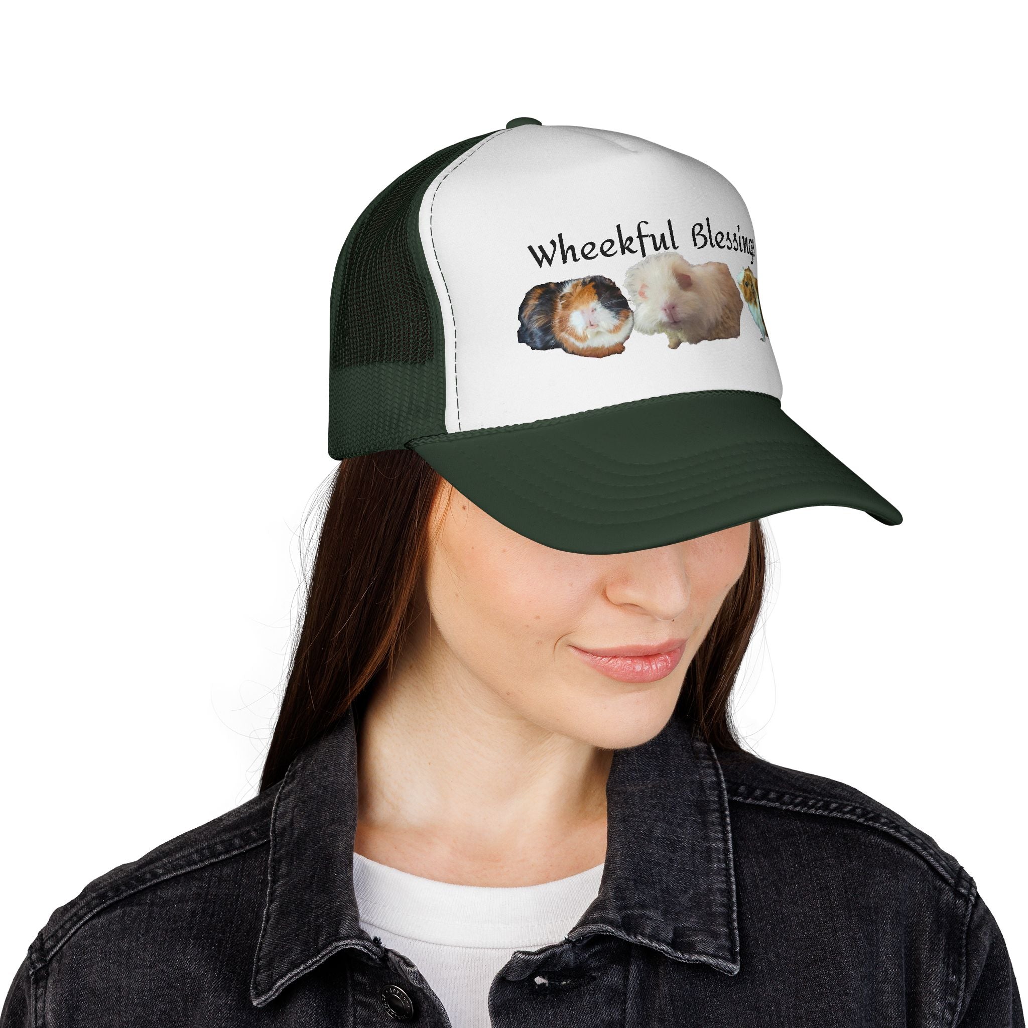 Trucker Cap - "Wheekful Blessings" Guinea Pig Design