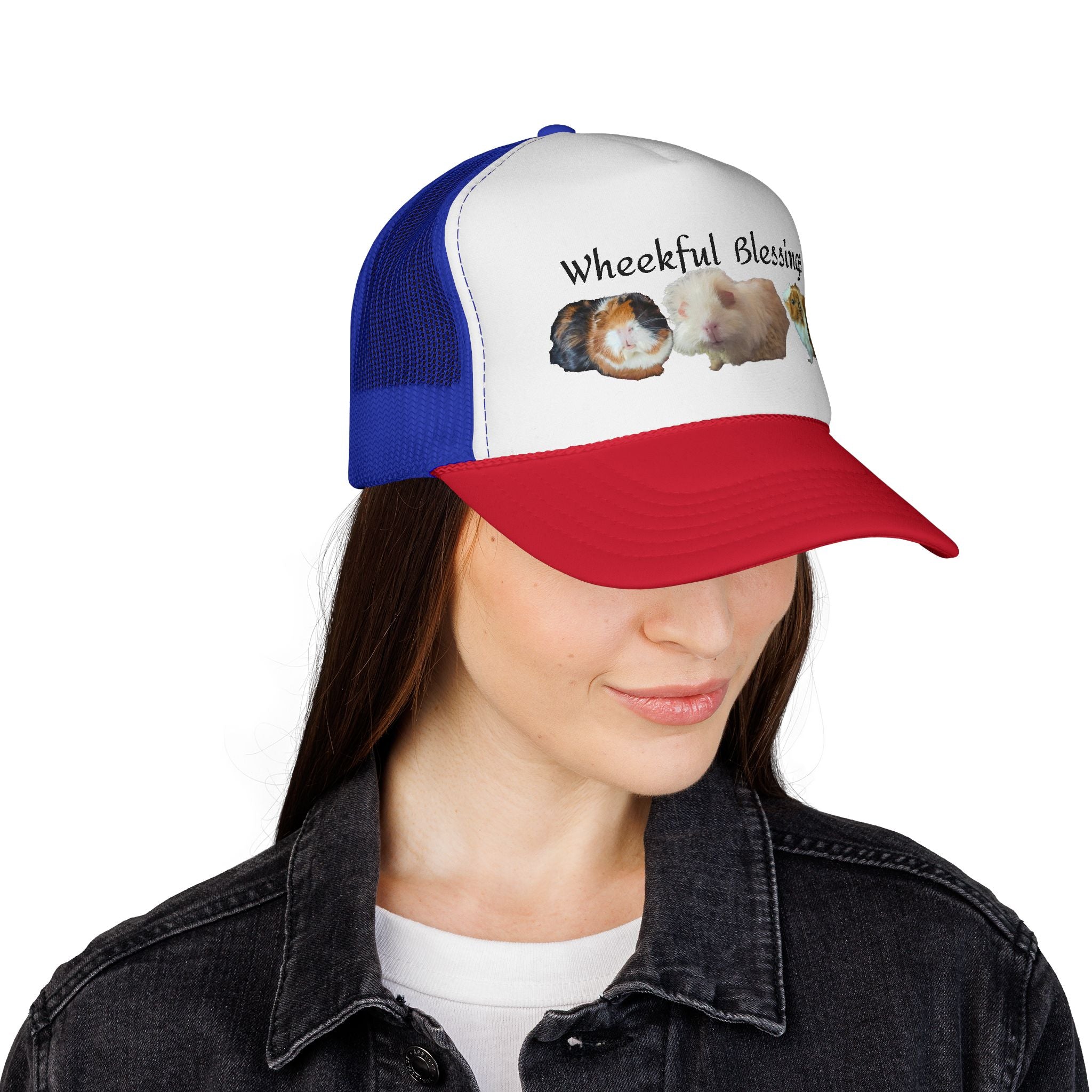 Trucker Cap - "Wheekful Blessings" Guinea Pig Design